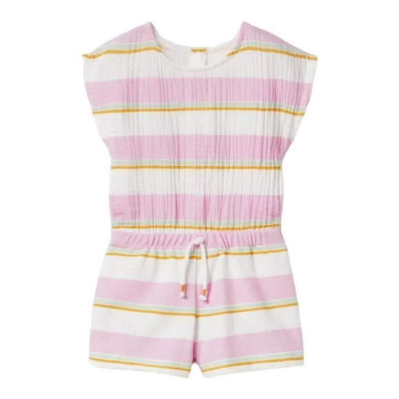 ZARA Kids | Mauve | CONTRASTING STRIPED JUMPSUIT - Picture 2 of 7